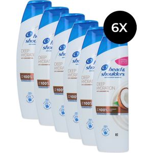 Head & Shoulders Deep Hydration Shampoo Coconut Oil - 6 x 250 ml