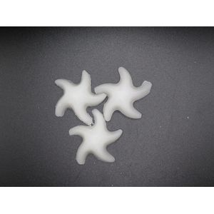 Wax melts, Zeester, 3 stuks, Wit, Kokosnoot geur.