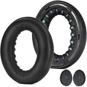 Allecto Plus - Zachte Eiwitleer Oorkussens voor Draadloze QuietComfort Hoofdtelefoon met Traagschuim - Geluidsabsorberend - Vervangende Oorkussens