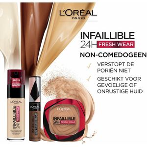 L'Oréal Infaillible 24H Fresh Wear Foundation Poeder 20 Ivory - 2 x 8 gr - Voordeelverpakking