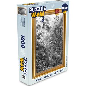 Puzzel Kunst - Schilder - Gold - Lijst - Legpuzzel - Puzzel 1000 stukjes volwassenen