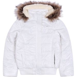 Witte geïsoleerde jas voor de herfst