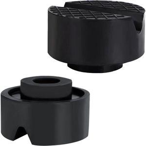 Allecto Plus - Rubberen buffer voor auto krik - Universeel hefbrug steunblok met V-groeven - Anti-slip oppervlak - 2 ton - Set van 2 - 65 x 39 mm