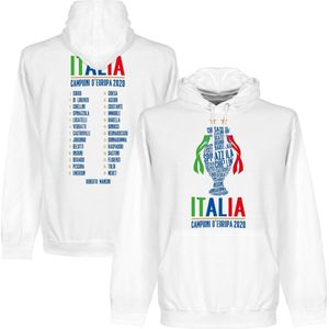 Italië Champions Of Europe 2021 Selectie Hoodie - Wit - Kinderen - 140