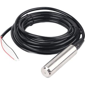 Ultrasone Waterniveausensor Roestvrij - Invoervloeistofniveauzendersensor voor Tank - 0-5m Bereik Diepte - DC24V 4-20mA .