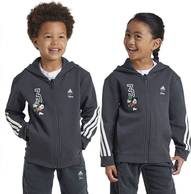 Adidas - Disney Mickey Mouse - Sweatshirt - Grijs - 5-6 Jaar - Met Rits