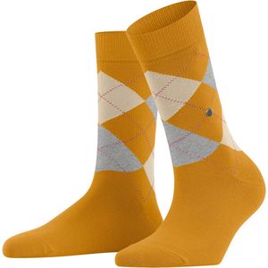 Burlington - Queen - Damessokken - Multikleurig - Ruitpatroon - Zacht Gekamd Katoen