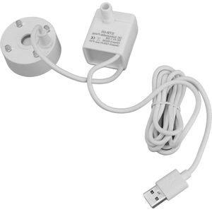 Mist Maker USB Fog Maker Pomp LED Kleurrijke Verlichting Fontein Verstuiver Luchtbevochtiger 5V Rookmachine - Vijvertuin - Wit .
