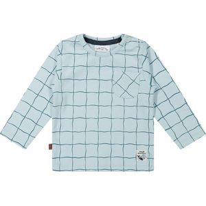 Frogs and Dogs - Shirt met met zakje en Checks -Blauw - Maat 68 -