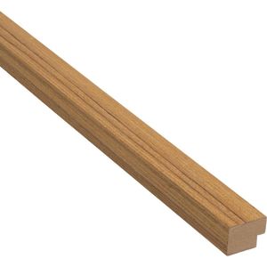 Akudeco® Akoestische wandpanelen – Akupanel - Eindlat - Hoek - Donker eiken – 3-zijdig – 270 x 2.7 cm