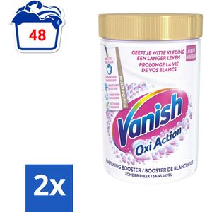 Vanish Oxi Action - Vlekkenverwijderaar Poeder - Zonder Bleek - Witte Was - 710 Gram - Voordeelverpakking - 2 stuks