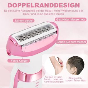 5-in-1 elektrisch scheerapparaat voor dames, voor lichaam
