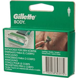 Navulmesjes voor mannen met 5 mesjes - Comfortabel scheren voor het lichaam (4 Stuks)