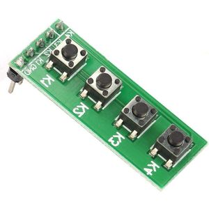 Allecto Plus - Universele 4-toetsmodule met Matrix Toetsenbord - Voor Zelfgemaakt Accessoire - 5 Stuks