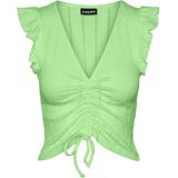Pieces - Loa - Mouwloos T-shirt - Groen - V-hals