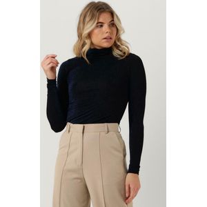 My Essential Wardrobe Hapermw Rollneck Blouse Tops & T-shirts Dames - Shirt - Donkerblauw - Maat XS