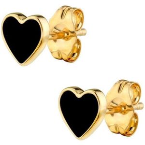 Oorbel verguld met 14-karaats goud / oorstekers / mooie oorbellen met hart / stekeroorbellen / cadeau voor een vrouw of meisje / kraamcadeau / hypoallergeen product / Aland optiek