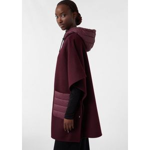 comma - Outdoor-Umhang - Wollen Cape - Met Gewatteerde Capuchon - Casual Elegante Look