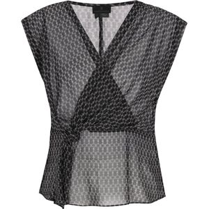 DreiMaster Klassik Blouse  zwart / wit