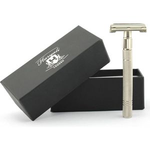 Veiligheidsscheermes voor Dames en Heren - Dubbele Rand, Elegante Roestvrijstalen Ontwerp