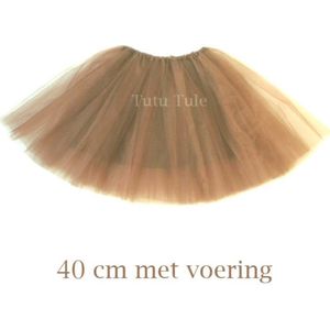 Tutu - Lichtbruin met voering - 40 cm