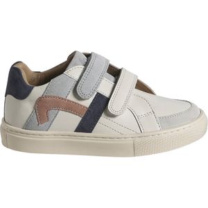 Leren Sneakers - Marineblauw - Kinderschoenen - Met Contrasterende Hiel