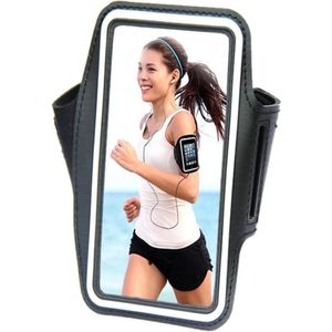 Comfortabele Smartphone Sport Armband voor uw Profoon Pm 676, zwart , merk i12Cover