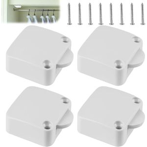Deurcontactschakelaar Kastschakelaar 2 A 250 V - Lichtschakelaar Borrelhouder - Deurschakelaar voor Meubeldeur Keukenkast Kledingkast (Wit) - 4 Stuks .