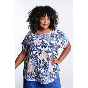 Paprika Boxblouse met bloemenmotief