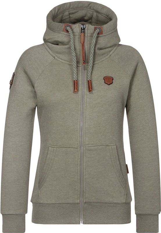 Naketano Damen Hoodie Brazzo 1801-0301 Olive Melange-XS