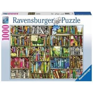 Bizarre Boekenkast Puzzel (1000 stukjes) - Ontspannende uitdaging met hoogwaardige kwaliteit