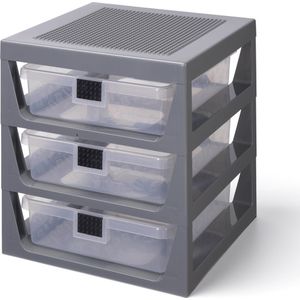 LEGO - Opbergrek met 3 Lades - Polypropyleen - Grijs