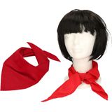 Myrtle Beach Verkleed bandana/sjaaltje rood - 2x - Fransman/Francaise/Boer - Carnaval accessoires