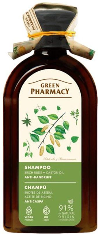 Puur Berkenknoppen en Castorolie Shampoo - vet haar - haar met roos - schilfers - zuiverend shampoo 350ml