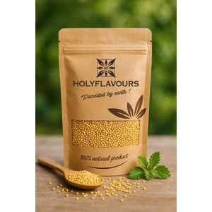 Mosterdzaad Heel Geel erucazuurarm Bio - 100 gram - Holyflavours