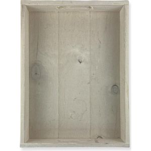 Dienblad dennenhout van WDMT™ | 28 x 38 x 6,6 cm | Decoratief dienblad voor zowel binnen als buiten | Wit