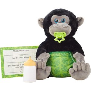 Melissa & Doug Knuffelgorilla Baby 30 Cm Pluche Zwart 5-delig