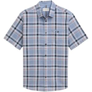 Tom Tailor Heren Overhemd CHECKED SLUBYARN SHIRT regular fit Veelkleurig S Volwassenen