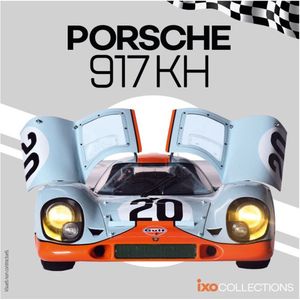 1:8 IXO Collections 005 Porsche 917 KH Gulf - 1970 - Racing Car Metalen Modelbouwpakket