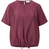 comma - Blouse - Korte Mouwen - Ronde Hals - Verstelbare Zoom