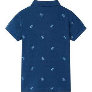 Kinderpoloshirt Donkerblauw - Maat 116 - 100% Katoen