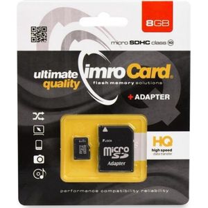 MicroSDHC Kaart 8GB - Class 10 - Inclusief SD Adapter