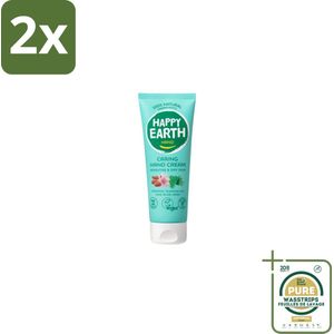 Happy Earth – Handcrème – 100% Natuurlijk – 75 ml - Voordeelverpakking - 2 stuks - Handverzorging - Droge handen verzorgen