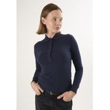 Felix Hardy Trui Met Polokraag En Knopen - Polo Shirt - 100% Katoen Dames Navy - L