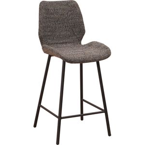 Barkruk - Donkergrijs - Ergonomisch - Zithoogte 67cm - Rugleuning