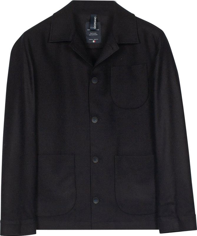 Giordano - Vittorio - Overshirt - Wolmix Tussenjas - Donkerblauw - 527501-60