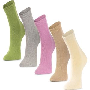 Alpaca-wollen sokken (Maat 36-41) - 3 Paar - Thermo - Random Mix - Dikke sokken - Warme sokken - Winter sokken - American Alpaca - Vrouwen