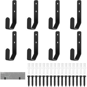 Toetsenbordhouder universeel wandrek tablet laptop router gaming-toetsenbordhouder - 8 stuks - zwart - dikte < 25 cm