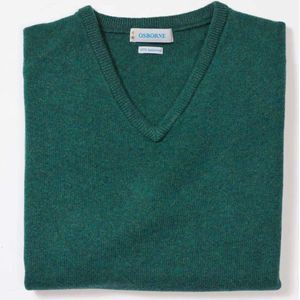 Osborne Knitwear Trui met V hals - Dames - Lamswol - Cossack - M