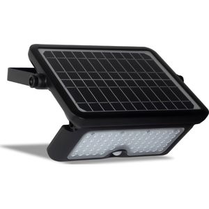 FlinQ Floodlicht- Solar Wandlamp - Solar Tuinverlichting - Zonne-energie - Bewegingssensor - Multifunctioneel -10W - Zwart